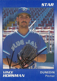 Vince Horsman autographed 1990 Dunedin Blue Jays card