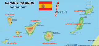 Mapa de las Islas Canarias Región