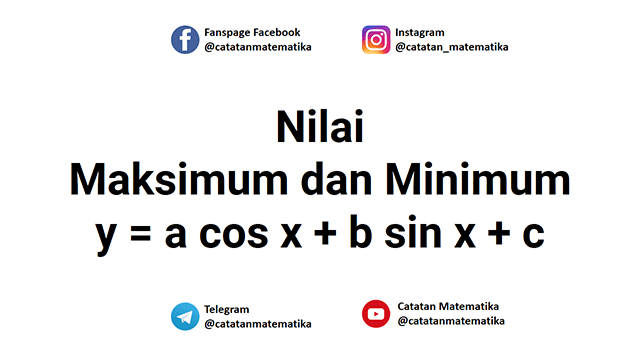 Nilai Maksimum dan Minimum y = a cos x + b sin x + c