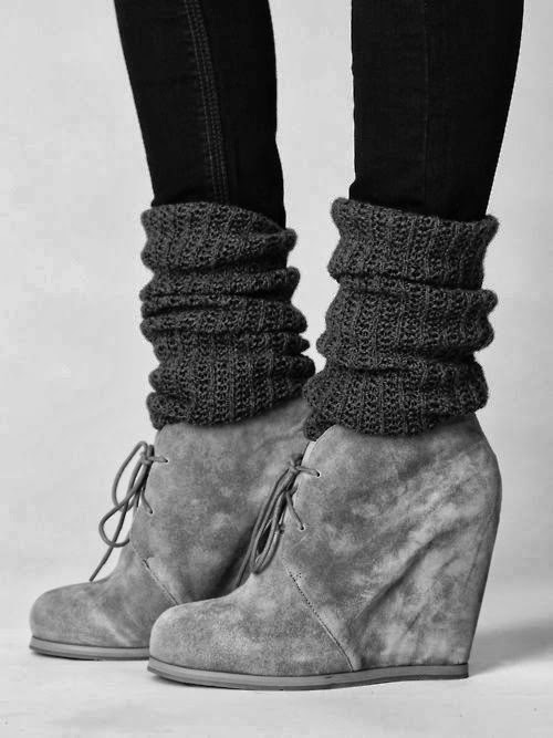 Grey Winter Heels With Skinny Jeans