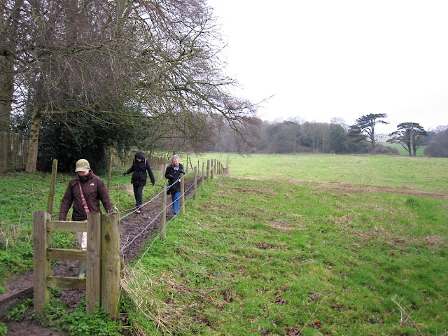 Permissive footpath on the Holwood Estate. Holwood House in the background, far right