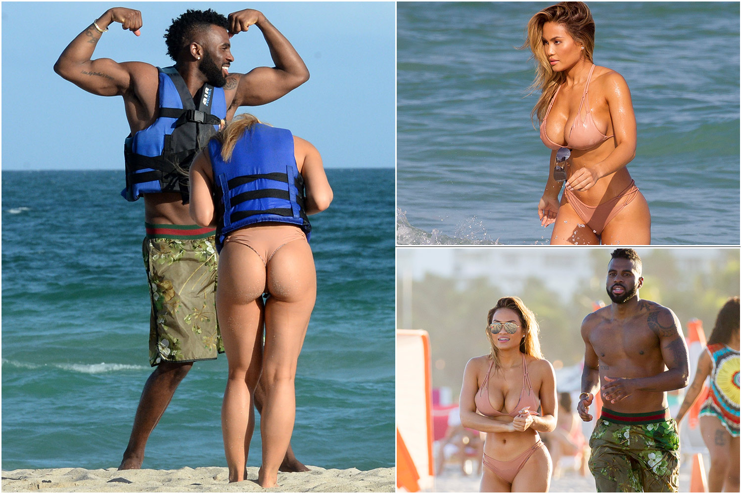 Daphne Joy in a bikini on Miami beach