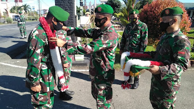 1 Tahun Tugas BKO di Maluku Dan Papua, Kodim 0105/Abar Sambut Kepulangan Prajuritnya