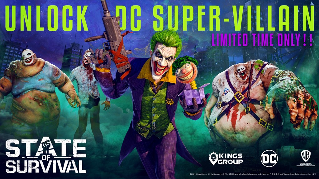 THE JOKER ARRIVES TODAY IN FUNPLUS’ STATE OF SURVIVAL