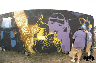 ARISE Mural by BerkVisual, 84Pages, and David Bywater of PLAANT, ARISE Music Festival, Thursday 8/15
