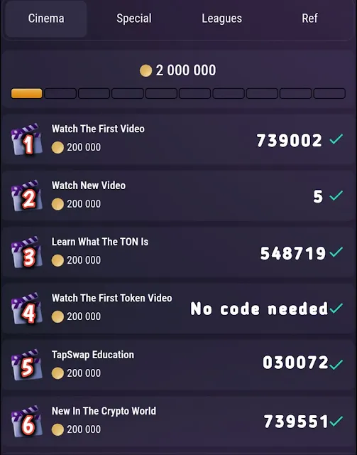 Tapswap Code List Today Free 1.6 Million Coins On October 11, 2024