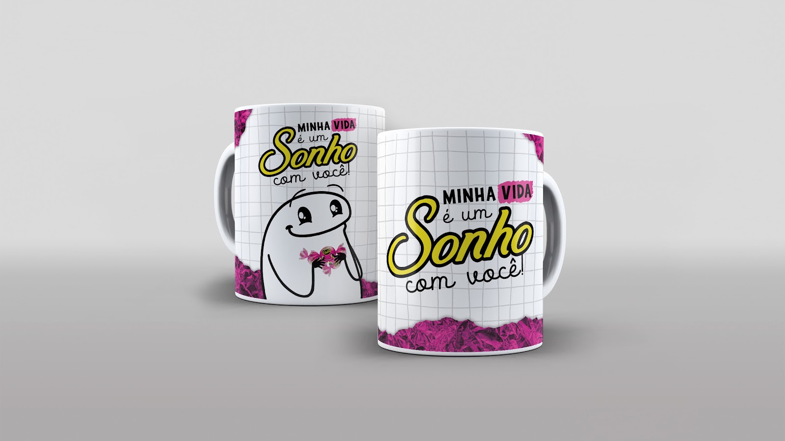 Caneca bis feliz dia dos namorados - Nossa Camiseta