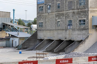 Kieswerk in Weinfelden mit verschiedenen Sandqualitäten.