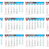 Template Kalender 2019 Vektor lengkap tanggal Hijriyah, Jawa dan Libur Nasional