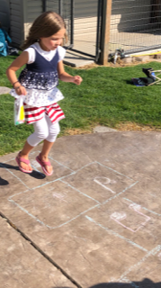 Piano Student playing Rhythm Hopscotch, #Teaching Rhythm