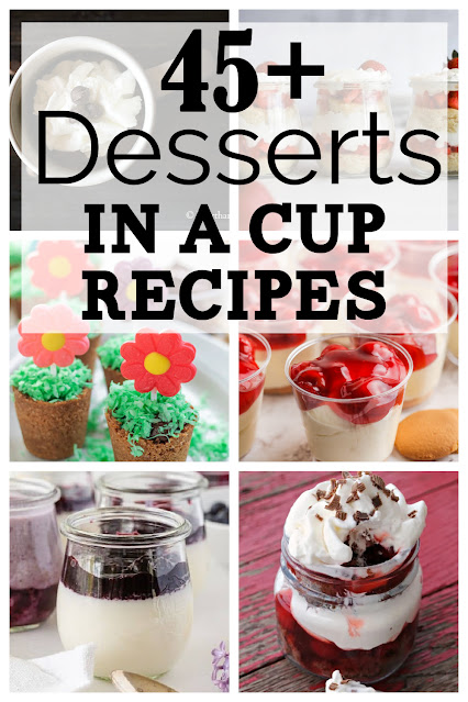 collage of desserts in a cup