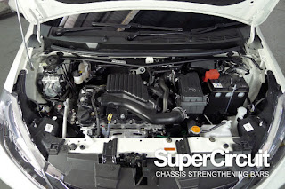 3rd generation Perodua Myvi Front Strut Bar/ Front Engine Bar/ Front Tower Bar by SUPERCIRCUIT