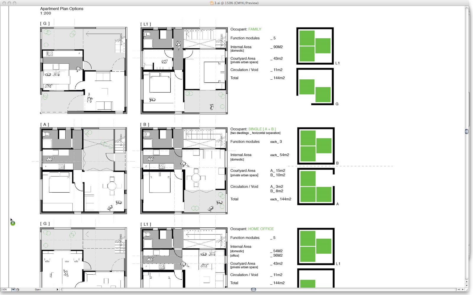 1 Bedroom Apartment Construction Plans