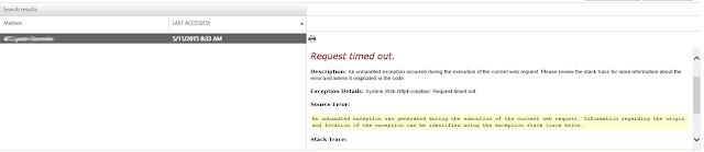 EAC Audit Search Timeout Error