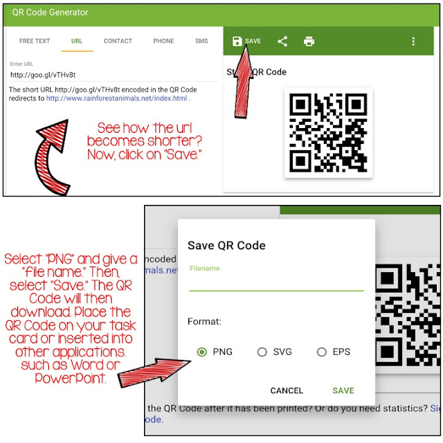 Steps in making a URL QR Code