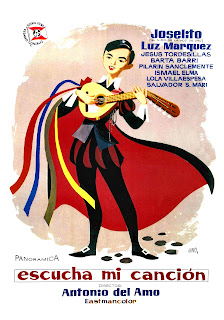 ESCUCHA MI CANCIÓN. Cartel: 70 x 100 cms. España. Autor: Francisco Fernández-Zarza "Jano". ESCUCHA MI CANCIÓN. 1959. España. Dirección: Antonio del Amo. Reparto: Joselito, Carlos Miguel Solá, Pilar Sanclemente, Dolores Villaespesa, Jesús Tordesillas, Salvador Soler Marí, Luz Márquez, Barta Barri.