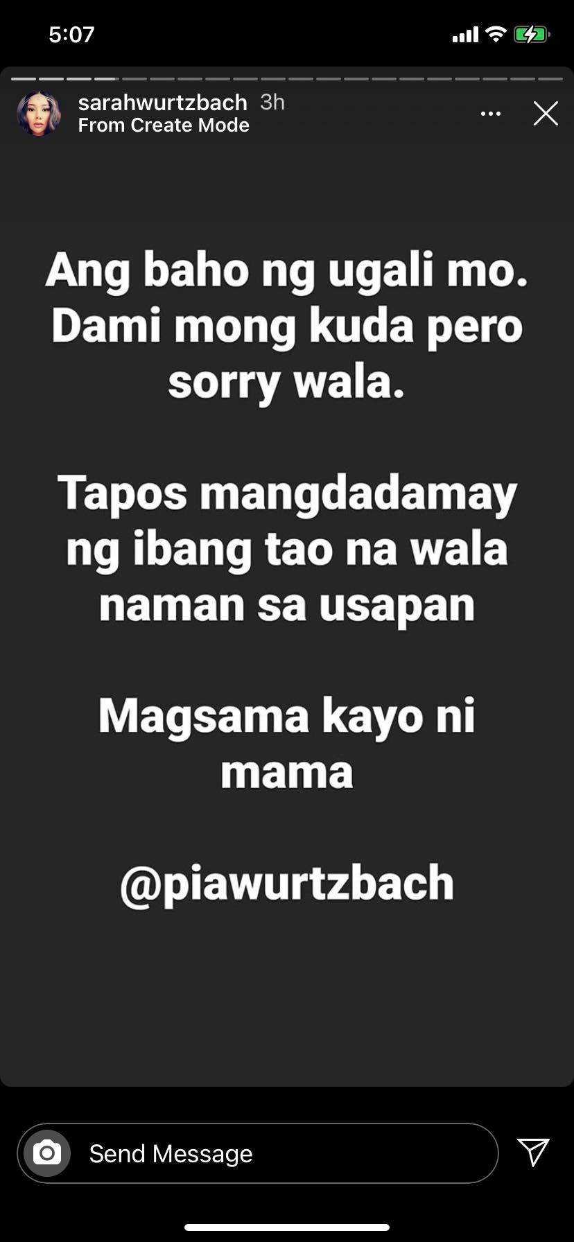 Pia Wurtzbach's sister lashes out