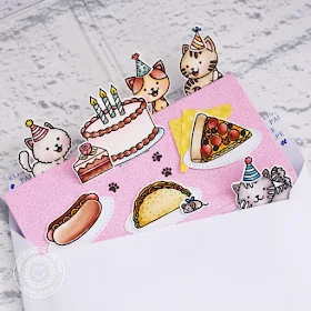 Sunny Studio Stamps: Make A Wish Purrfect Birthday Fast Food Fun Birthday Card by Lexa Levana