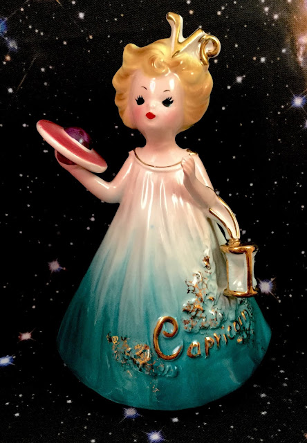 Josef Originals Zodiac Girl - Capricorn vintage figurine horoscope