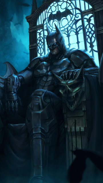 Batman Sitting On Throne