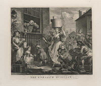 William Hogarth The Enraged Musician, 1741