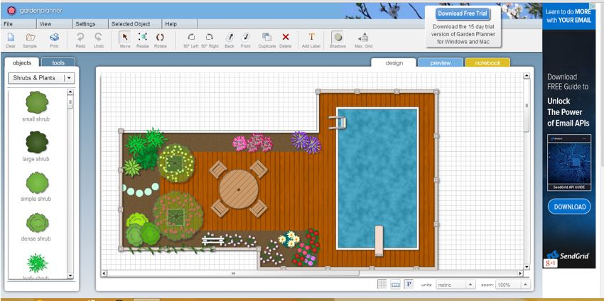 Top 7 Free Garden Planning Software to design your Garden Layout online on Smallblueprinter Garden Planner
 id=49332