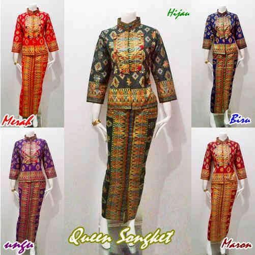  Model  Baju  Batik Seri Queen Motif Kain Batik Songket 