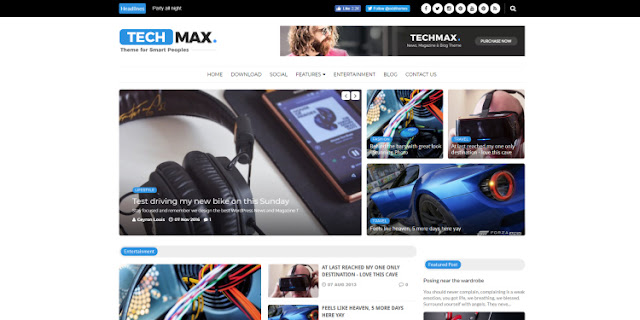 techmax blogger template 2018