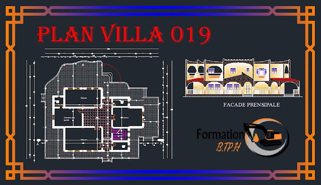 019 Télécharger Plan AutoCAD Villa 