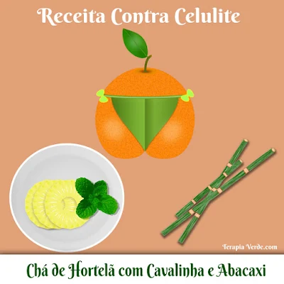 Receita Contra Celulite: Chá de Hortelã com Cavalinha e Abacaxi