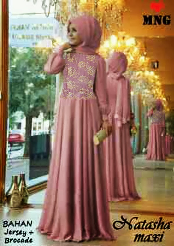 Restok - Natasha Maxi Dress Warna Pink