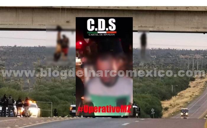 Video: Sicarios del grupo Operativo del Mayo Zambada interrogan a integrantes del CJNG antes de colgarlos en puente en Zacatecas