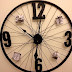 DIY wall clock from bike wheel