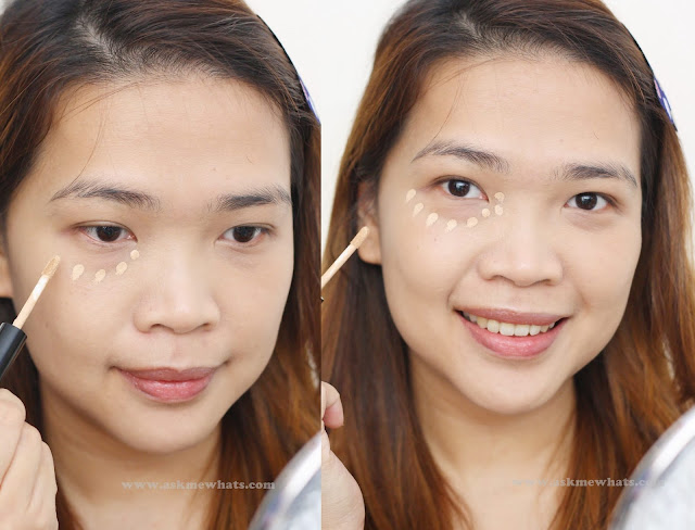 A photo on how to use  Missha Under Eye Brightener