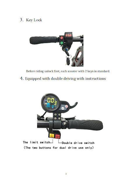 FLJ S8 5600W Dual Motor Electric Scooter Manual - page 4