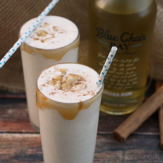 Boozy Bananas Foster Milkshakes