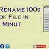 How To Rename 100  of files in one step ONLY | by mr-shubham