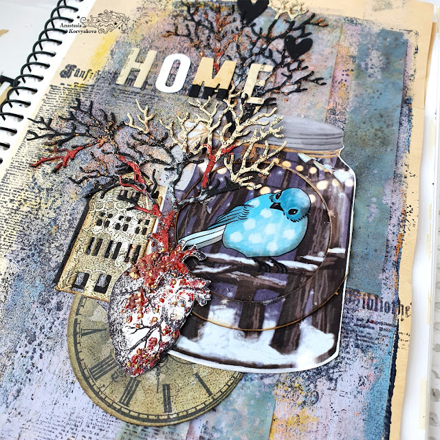 @nastyalena #artjournalpage #mixedmedia