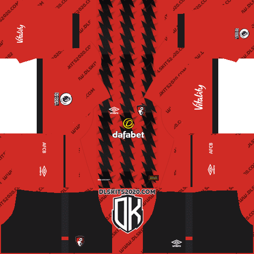 AFC Bournemouth 2022-2023 Kit Released Umbro For Dream League Soccer 2019 (Home)