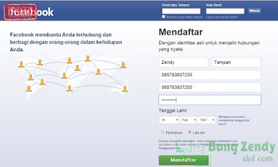 Cara Membuat/Daftar Akun Facebook Tanpa Email