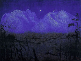 Nuit d'Hiver à Rondane : Harlad  Oskar Sohlberg national Gallery d'Oslo