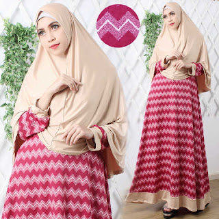 Baju Gamis Syari Vanilla Maroon