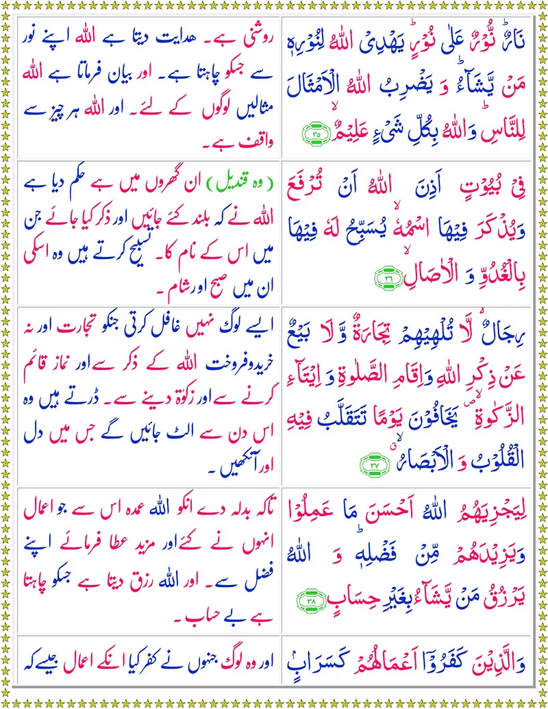 Quran,Surah Al-Noor with Urdu Translation,Quran with Urdu Translation,