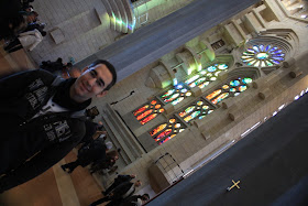 Inside Sagrada Familia Basilica in Barcelona