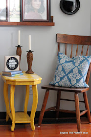 A Sunny Makeover for a Thrift Store Side Table