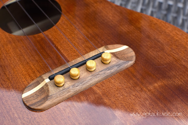 Chris Perkins Tenor Ukulele bridge