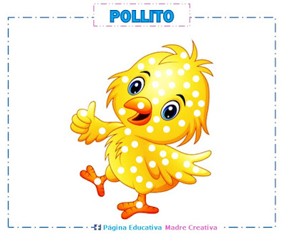 Pollito para pintar con los dedos - Inicial Preescolar