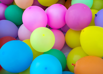 Colorful assortment of balloons