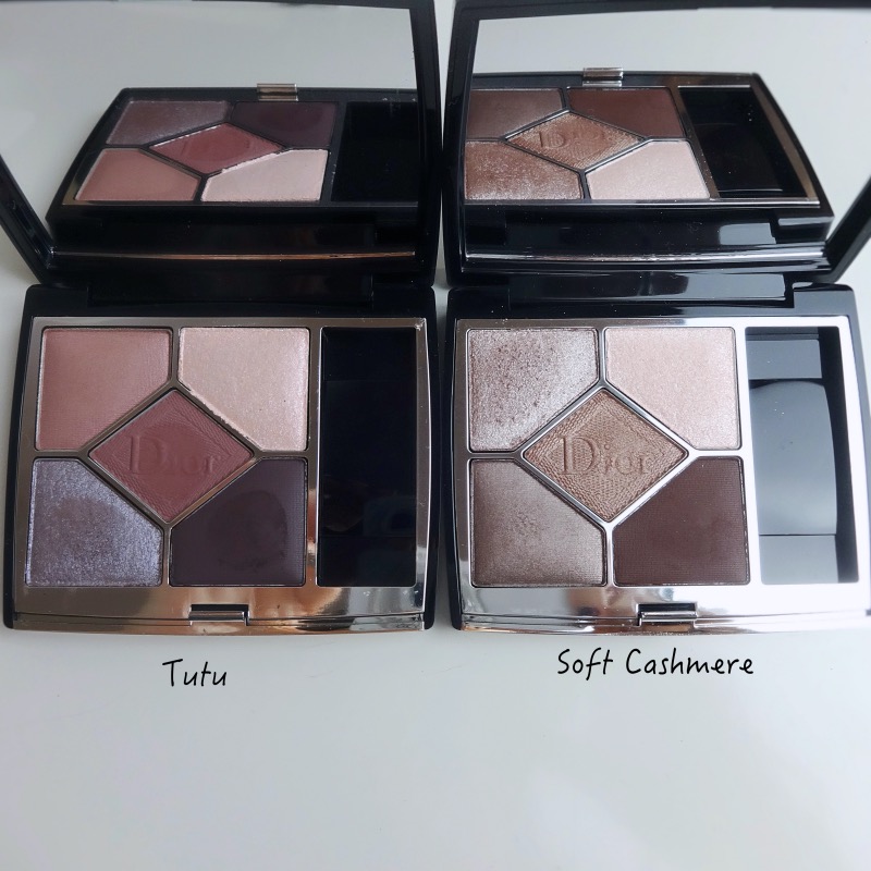 Dior 5 Couleurs Tutu and Soft Cashmere comparison swatches