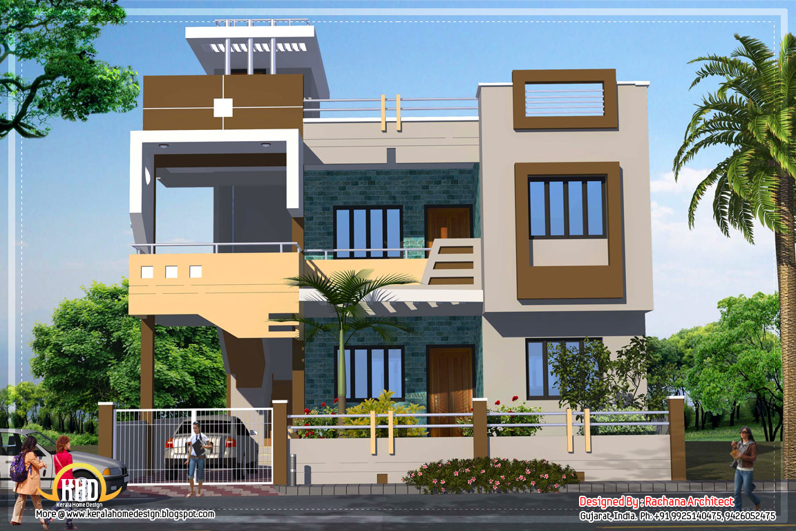 Contemporary India house plan  2185 Sq Ft Indian Home  